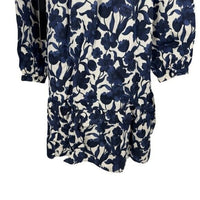 Tuckernuck NEW Blue Poppy Palmerston Drop Waist Long Sleeve Mini Dress Size L