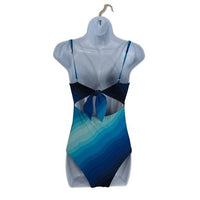 Cala De La Cruz NEW Paradiso Violeta Blue Ombre One Piece Swimsuit Size S