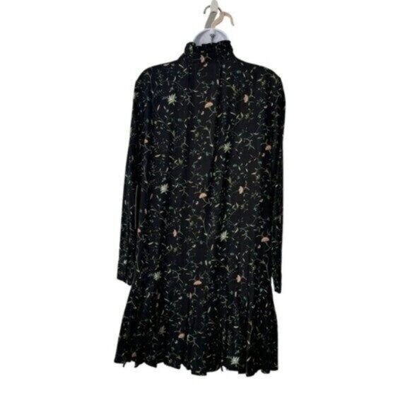 Tuckernuck NEW Campden Vine Tate Black Long Sleeve Pleated Mini Dress Size XXXL