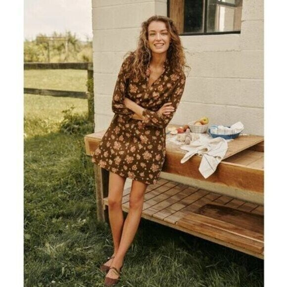 Tuckernuck | NEW Hazel Bouquet Corduroy Clifton V-neckline Mini Dress Size S