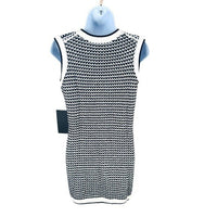 Pomander Place NEW Navy Stripe Bardot Sleeveless Knit Classic Mini Dress Size M
