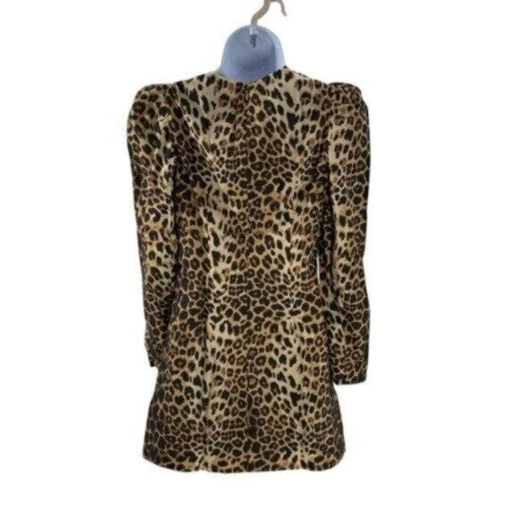 Tuckernuck x India Hicks NEW Leopard Domino Long Sleeve Party Mini Dress XXL