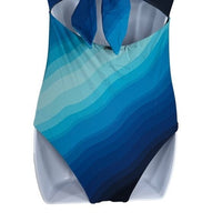 Cala De La Cruz NEW Paradiso Violeta Blue Ombre One Piece Swimsuit Size S
