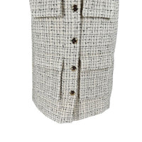 Anine Bing NEW Aiden Ivory Tweed Sleeveless Retro Classic Mini Dress Size XS