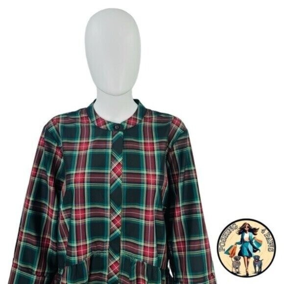 Tuckernuck | NEW Festive Plaid Tartan Royal Shirt Mini Dress Size XXS