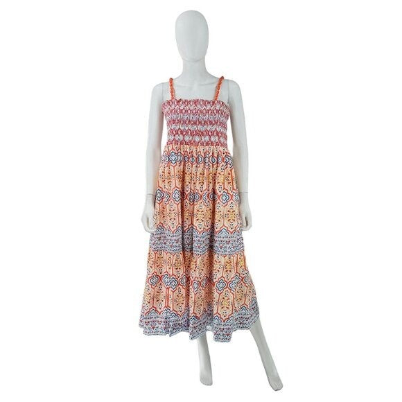 Ash & Eden NEW Galina Embroidered Square Neck A Line Midi Dress Size XL