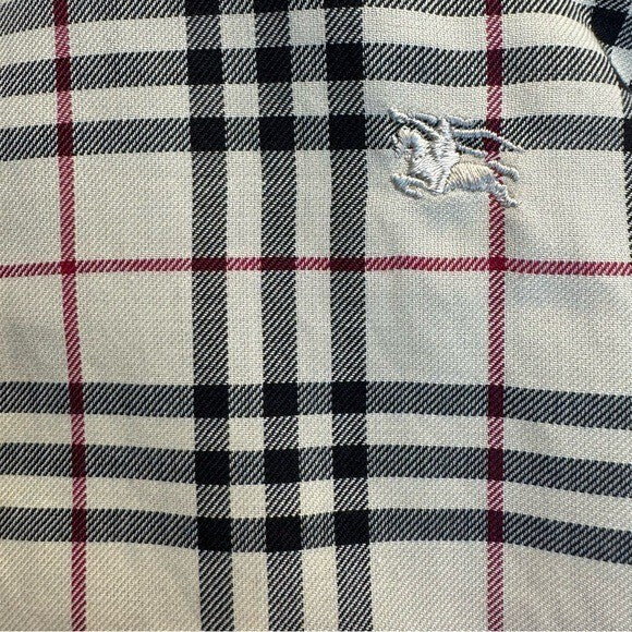 Burberry London NEW Womens Nova Check Fitted Collared Button Down Shirt Size XS