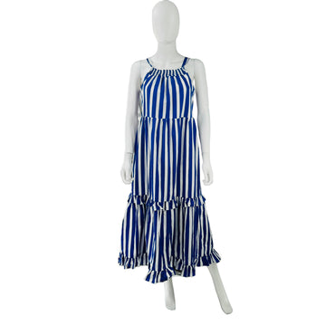 Pomander Place Blue and White Stripe Avondale Casual Midi Dress
