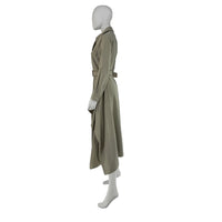 Tuckernuck Sage Green Faux Leather Trim Maxi Dress
