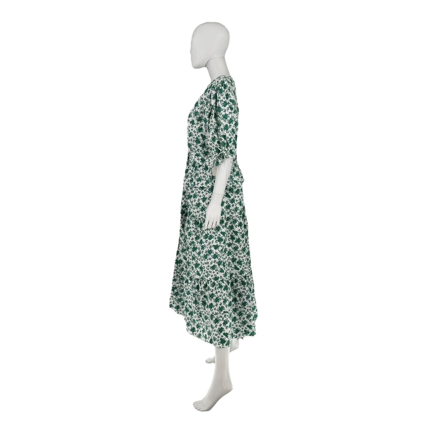 Hyacinth House Green & White Floral Irenea Midi Dress