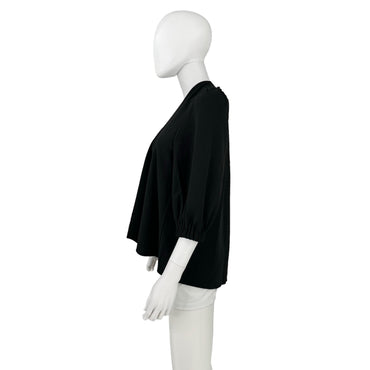 Pomander Place Black Hollis V Neck Blouse