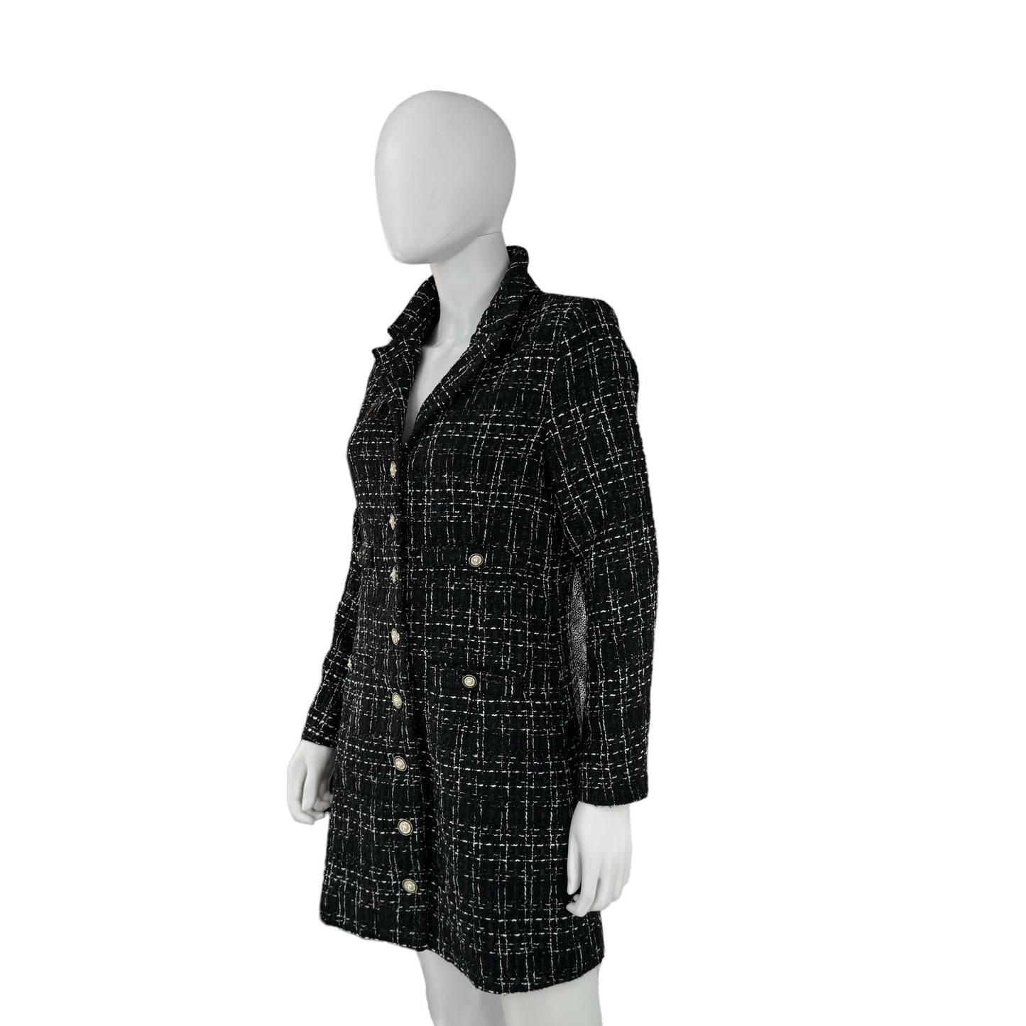 Pomander Place Black Tweed Stacie Preppy Retro Blazer Mini Dress