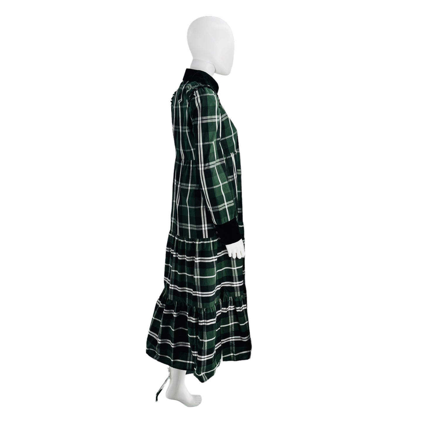 Tuckernuck Bristol Green Plaid Tartan Midi Dress