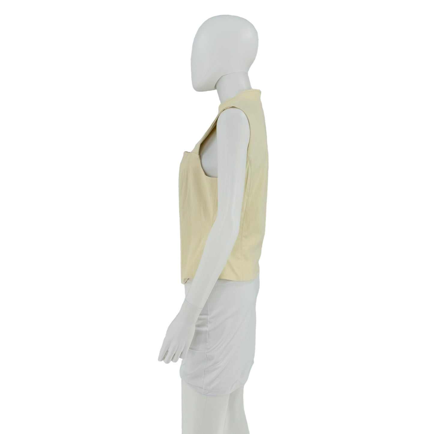 LOBA Paulina Cut Out Sleeveless Top in Beige