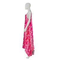 Hyacinth House Pink and Red Boho Floral High Neck Maxi Dress