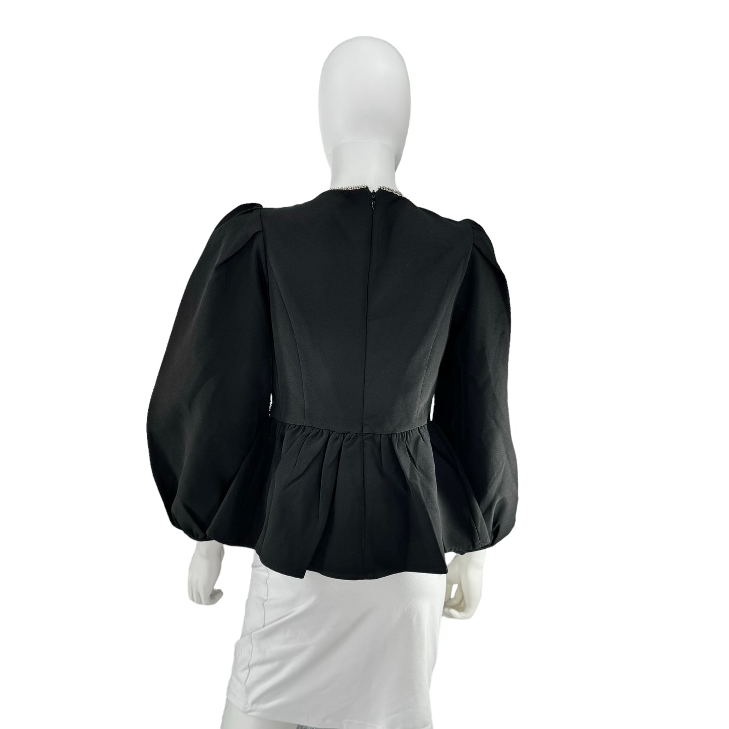 Hyacinth House Embellished Blair Bow Peplum Blouse