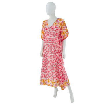 Ro's Garden Pinkostia Geometric Thiago Long Kaftan