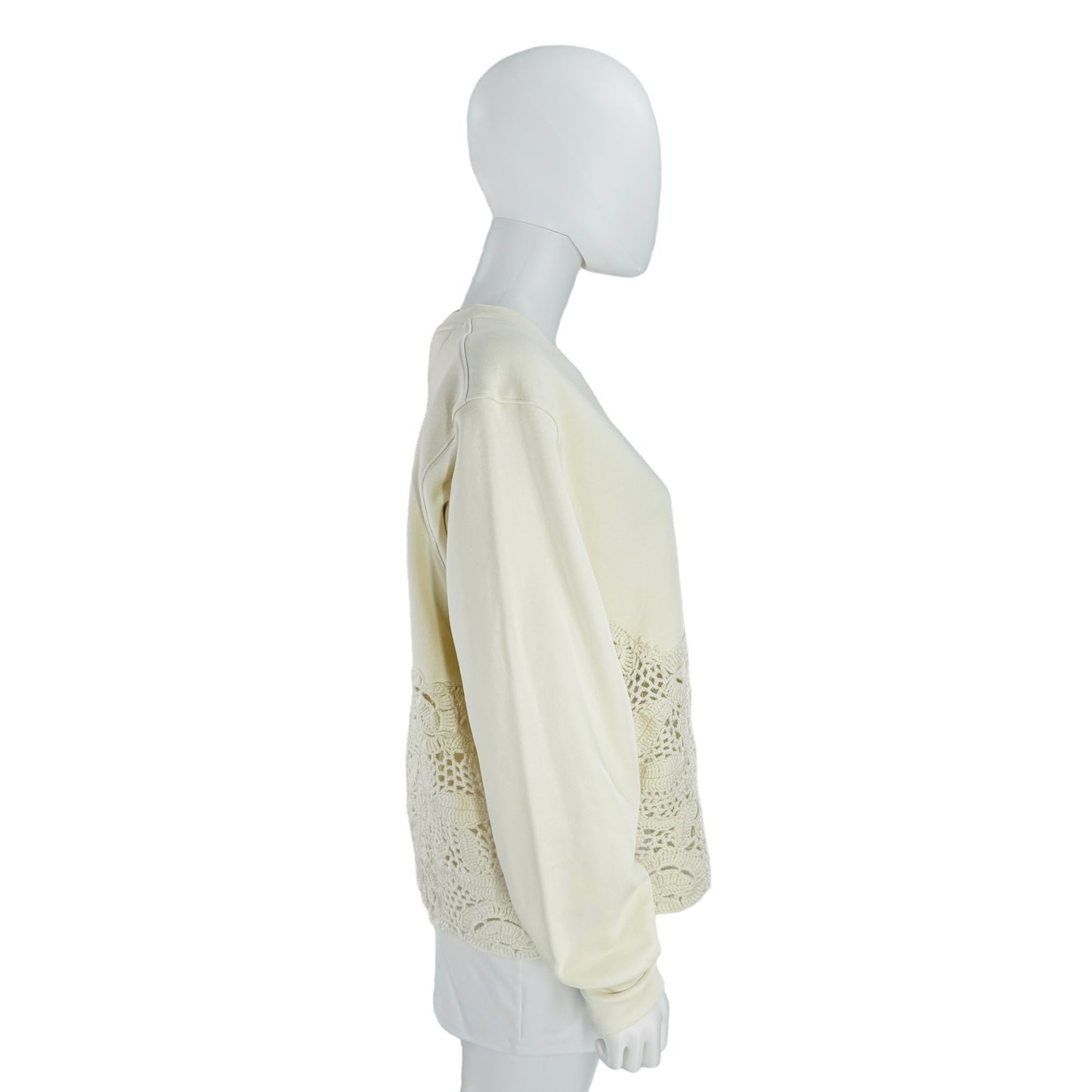 Sea New York Ivory Serita Crochet Lace Sweatshirt