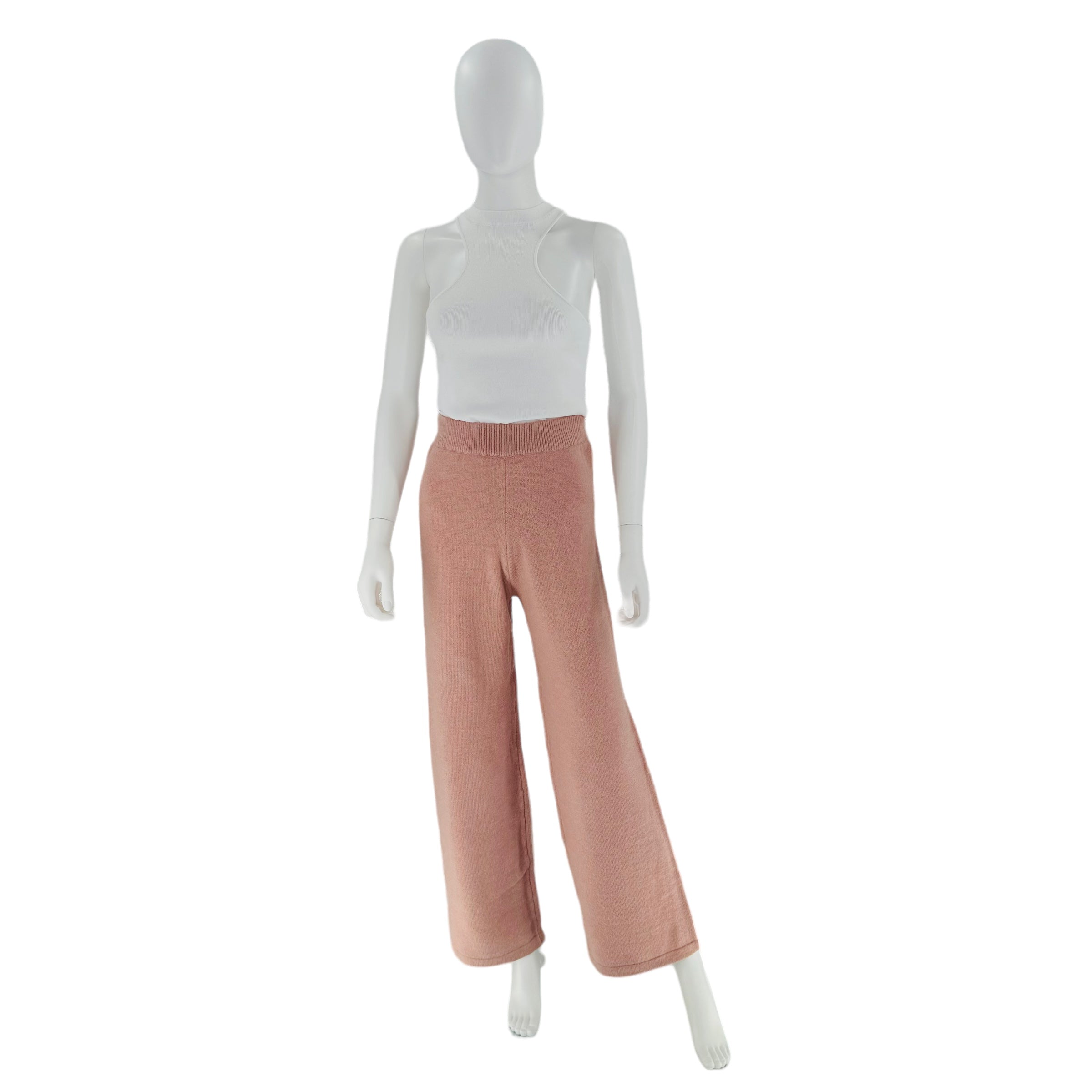 Petal & Pup Shalini Pink Cozy Wide Leg Knit Loungewear Sweatpants