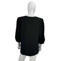 Pomander Place Black Hollis V Neck Blouse