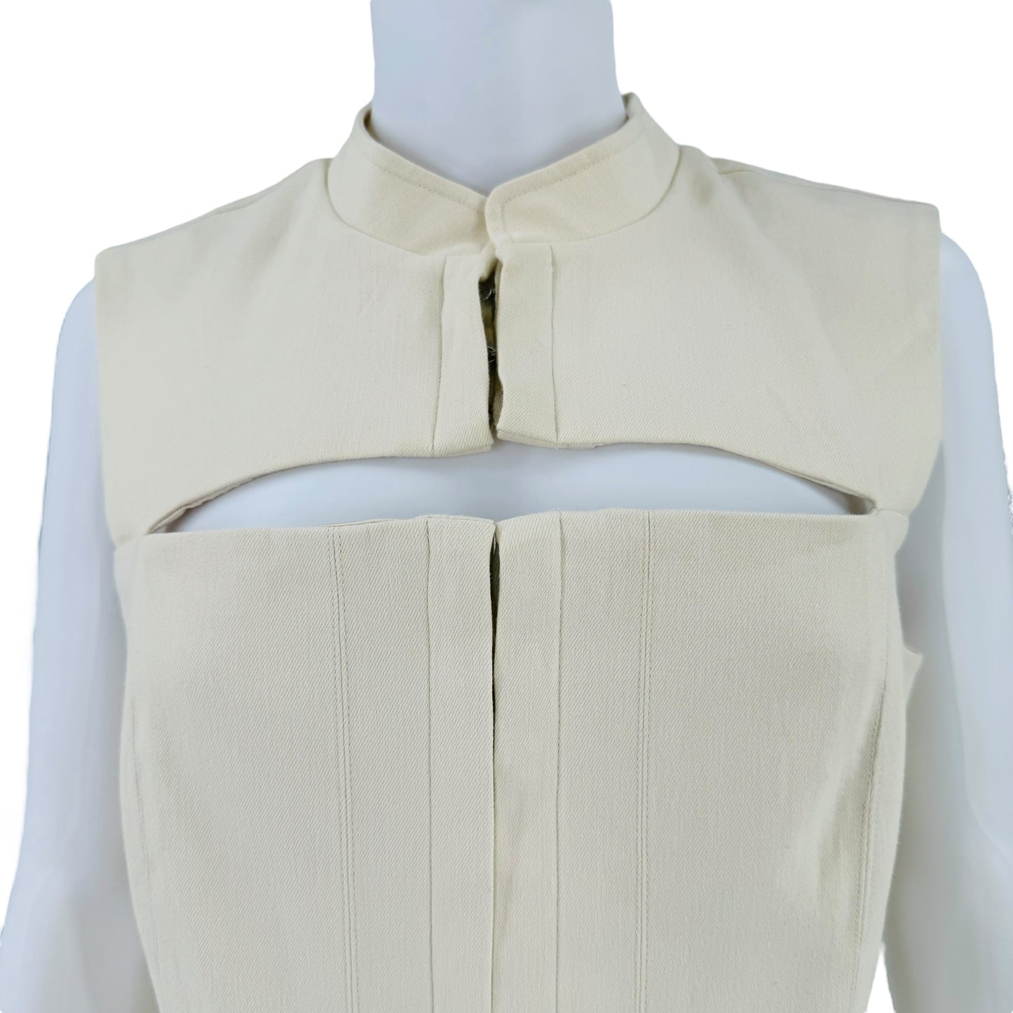 LOBA Paulina Cut Out Sleeveless Top in Beige