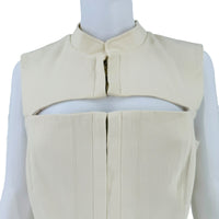 LOBA Paulina Cut Out Sleeveless Top in Beige