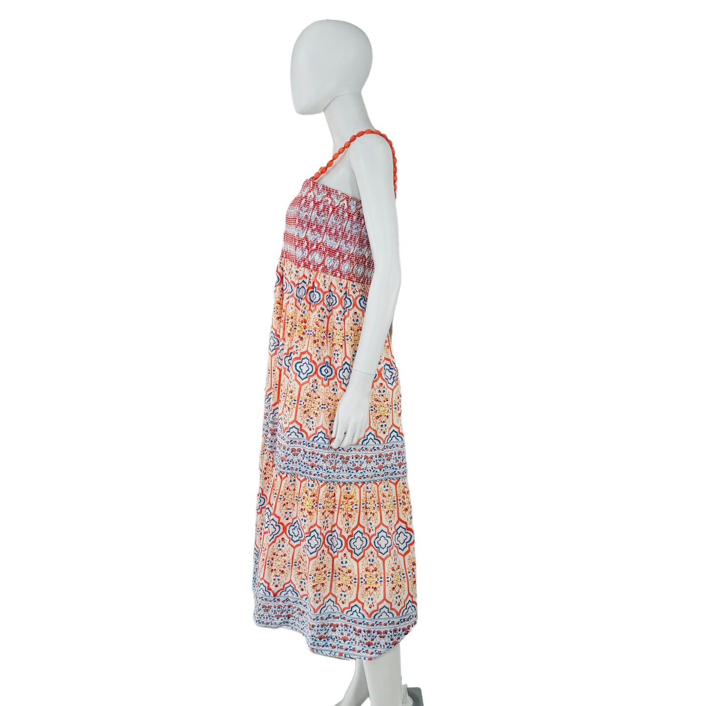 Ash & Eden Galina Embroidered Square Neck A Line Midi Dress