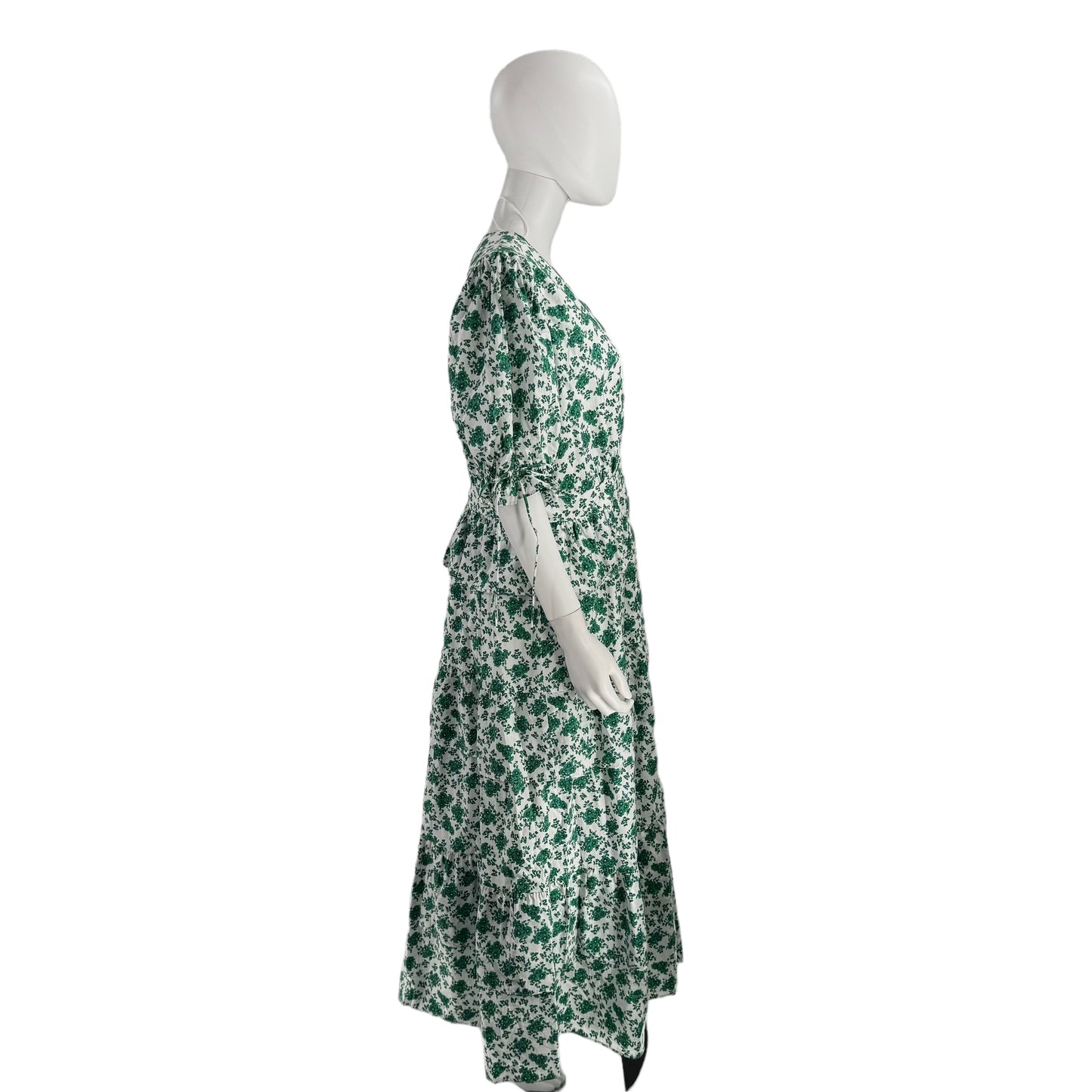 Hyacinth House Green & White Floral Irenea Midi Dress