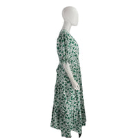 Hyacinth House Green & White Floral Irenea Midi Dress