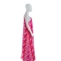 Hyacinth House Pink and Red Boho Floral High Neck Maxi Dress