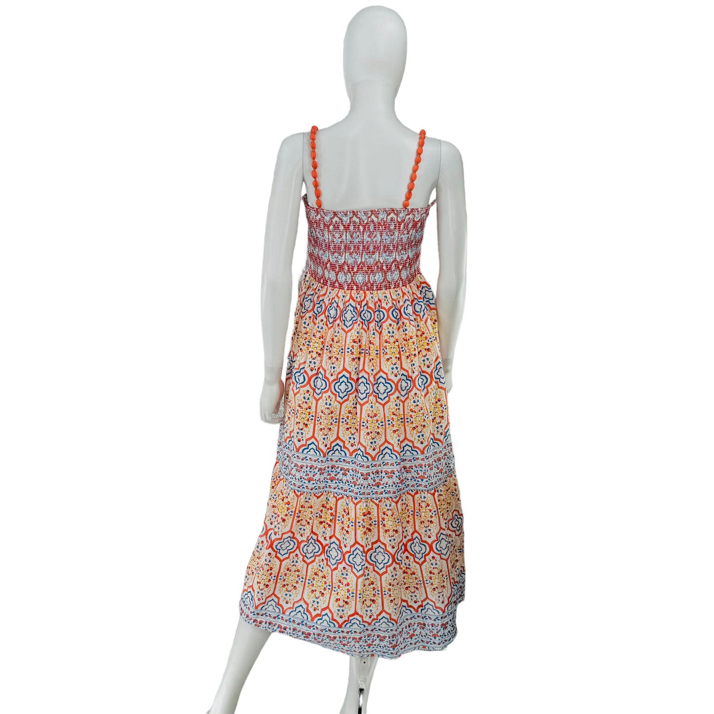 Ash & Eden Galina Embroidered Square Neck A Line Midi Dress