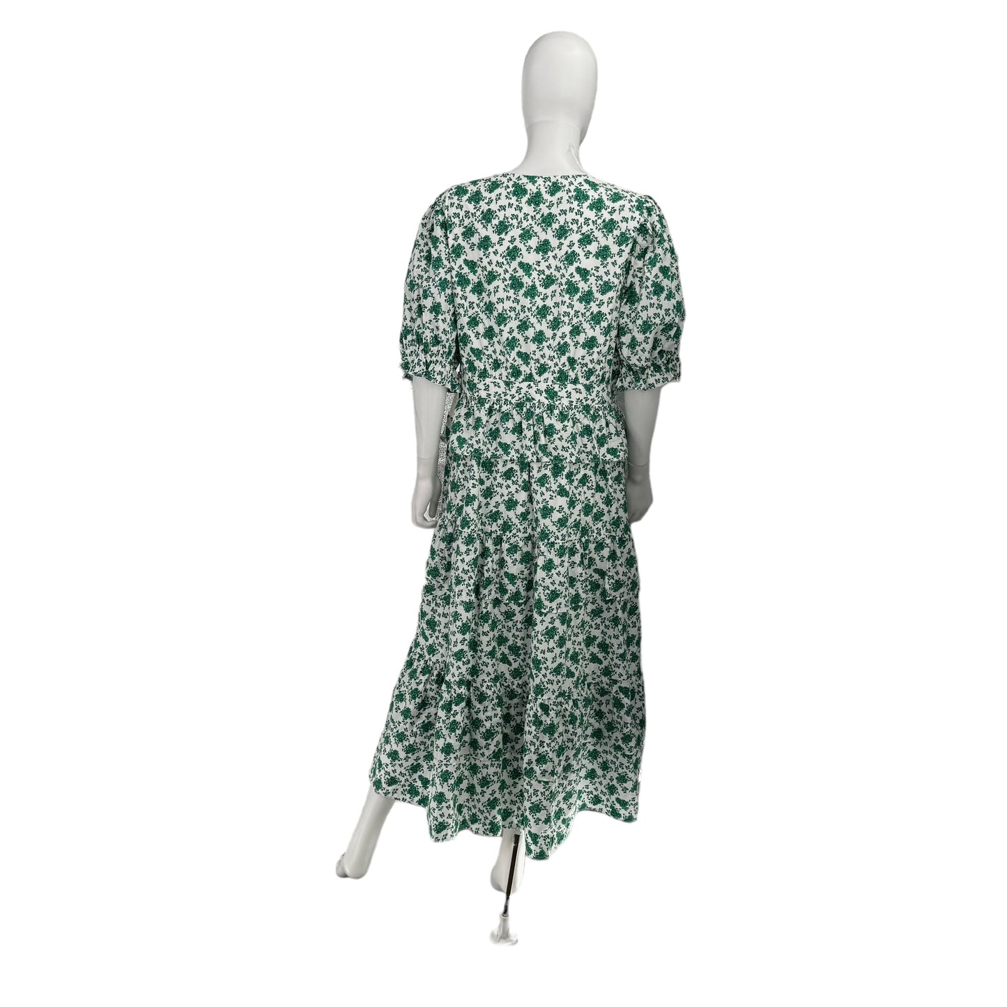 Hyacinth House Green & White Floral Irenea Midi Dress