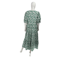Hyacinth House Green & White Floral Irenea Midi Dress