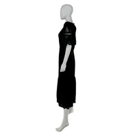 Sea New York Eliana Embroidery Velvet Short Sleeve Midi Dress