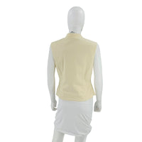LOBA Paulina Cut Out Sleeveless Top in Beige