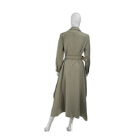 Tuckernuck Sage Green Faux Leather Trim Maxi Dress