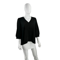 Pomander Place Black Hollis V Neck Blouse