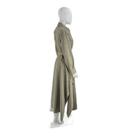 Tuckernuck Sage Green Faux Leather Trim Maxi Dress