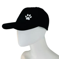 Poshing 4 Paws Unisex Adjustable Baseball Cap in Black