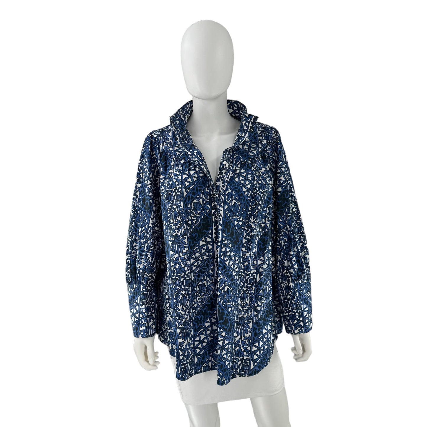 Tuckernuck Mandarin Collar Corrigan Collared Long Sleeve Blouse
