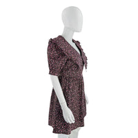 Hyacinth House Black and Pink Floral Victorian Inspired Sadie Mini Dress