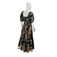Ro's Garden Percy Germaine Black Floral Maxi Dress