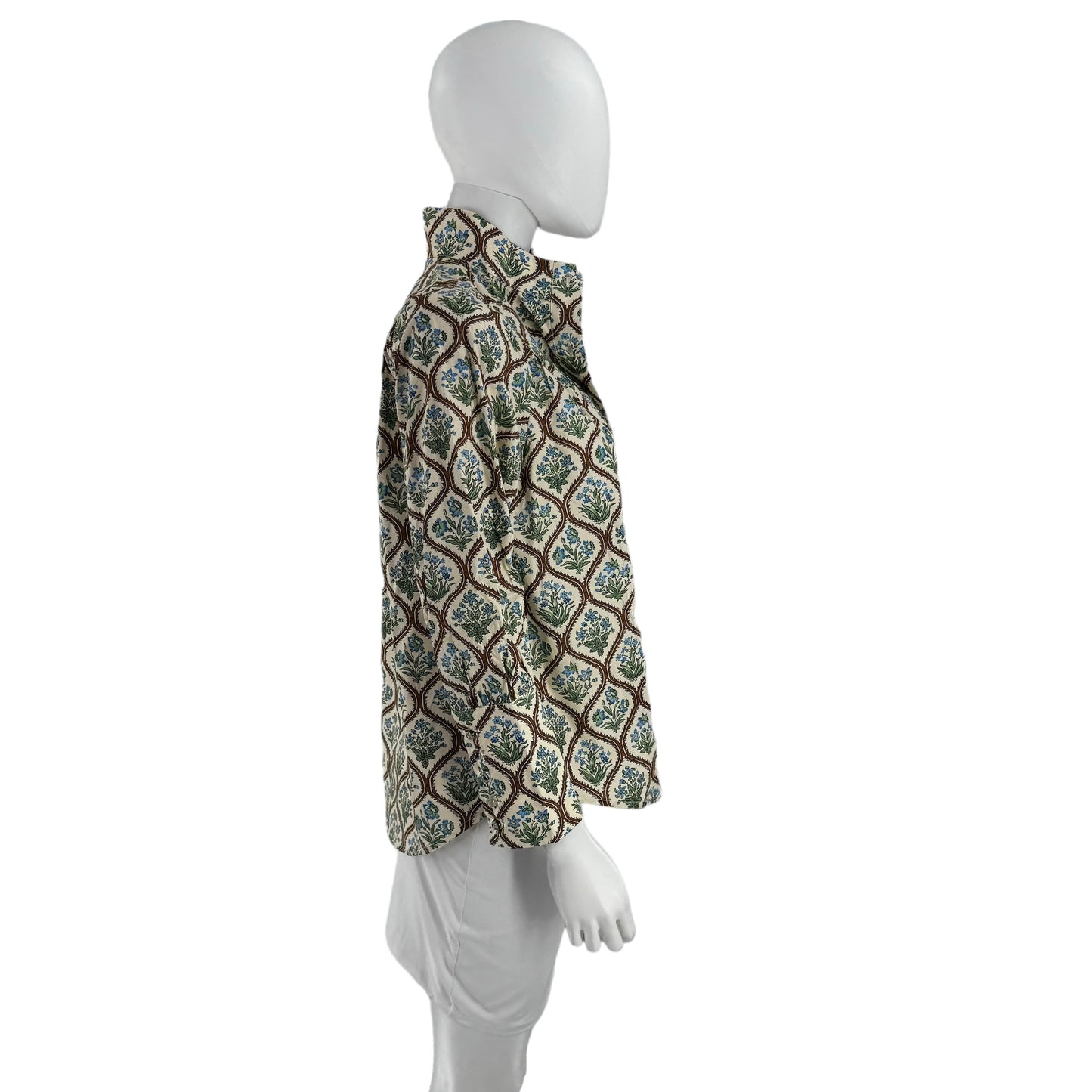 Tuckernuck Mandarin Collar Corrigan Collared Long Sleeve Blouse