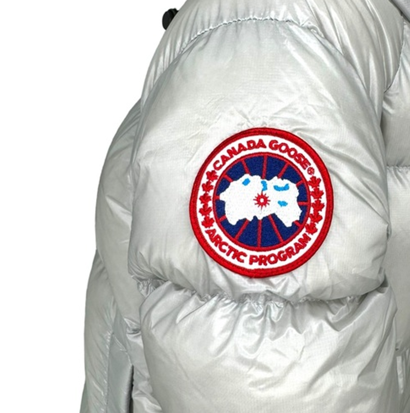 Canada Goose Silverbirch Cypress 750 Fill Puffer in Metallic Silver