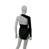 superdown Alexi Faux Leather Moto Bikercore Mini Skirt in Black