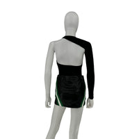 superdown Alexi Faux Leather Moto Bikercore Mini Skirt in Black