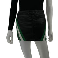 superdown Alexi Faux Leather Moto Bikercore Mini Skirt in Black