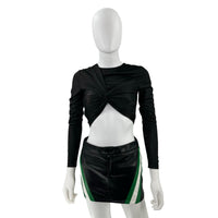 superdown Drew Twist Front Top in Black