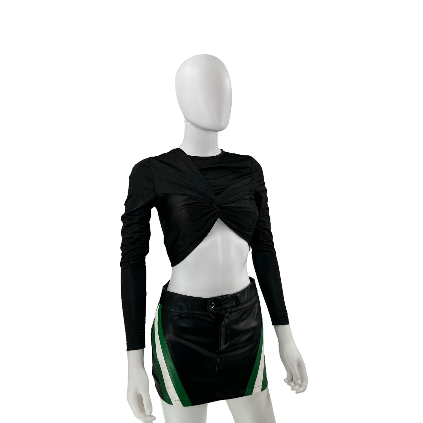 superdown Drew Twist Front Top in Black