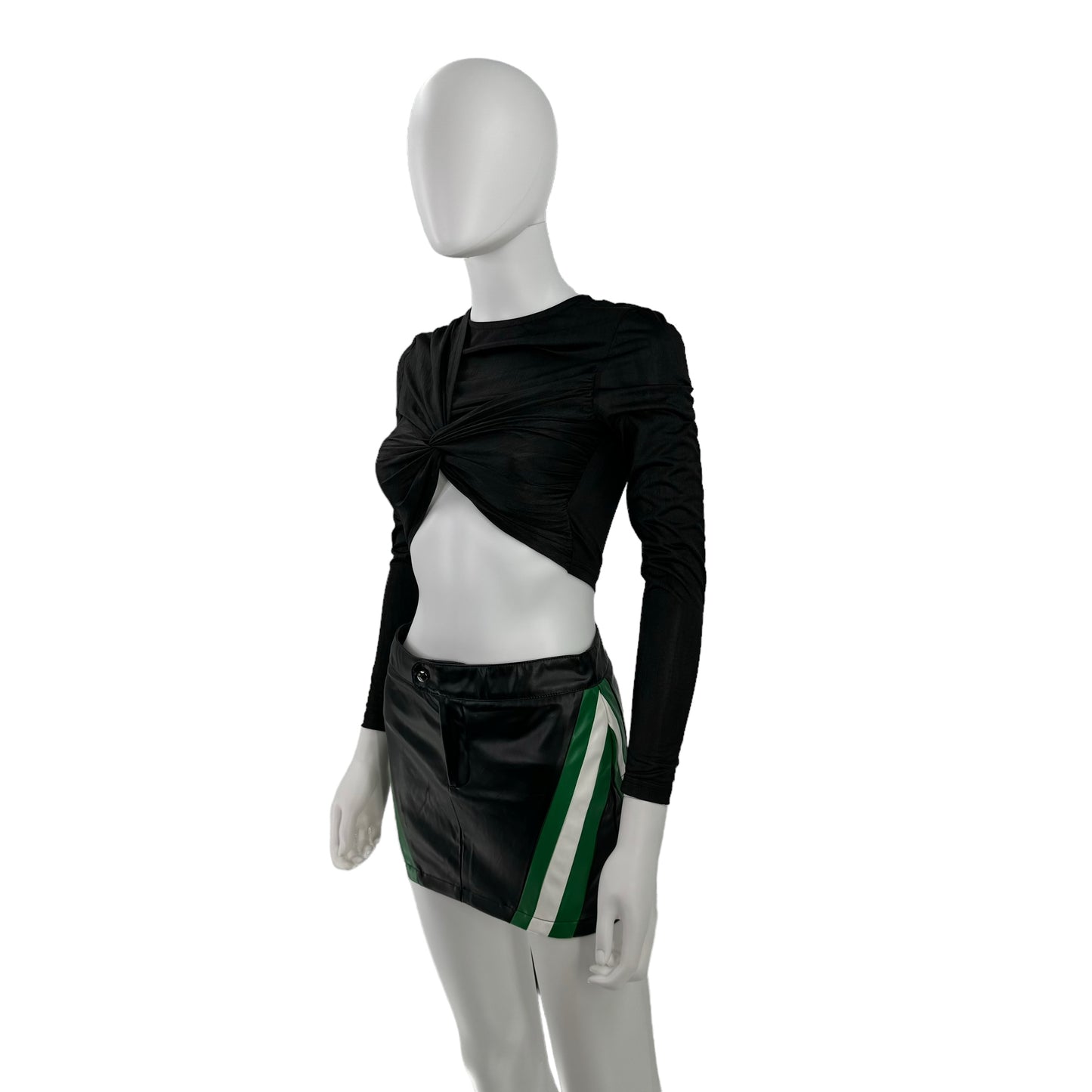 superdown Drew Twist Front Top in Black